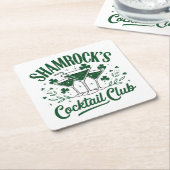 Kleeblatts Cocktail Club Rechteckiger Pappuntersetzer (angewinkelt)