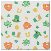 Kleeblatts & Hats - St Patrick's Day Pattern Stoff (Nahaufnahme)