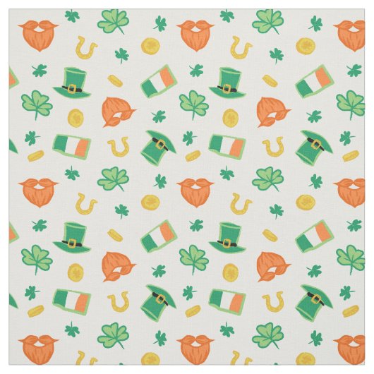 Kleeblatts & Hats - St Patrick's Day Pattern Stoff (Muster)