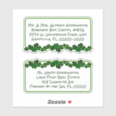 Kleeblatts Irische grüne, vorbedruckte Mailing-Lab Aufkleber (Blatt)