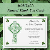 Kleeblatts Katholische Irish Celtic Cross Beileid Dankeskarte