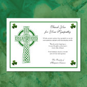 Kleeblatts Katholische Irish Celtic Cross Beileid Dankeskarte