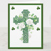 Kleeblatts Katholische Irish Celtic Cross Beileid Dankeskarte