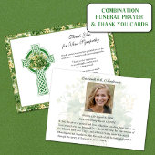 Kleeblatts Katholische Irish Celtic Cross Beileid Dankeskarte