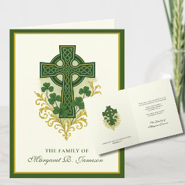 Kleeblatts Katholische Irish Celtic Cross Beileid Dankeskarte