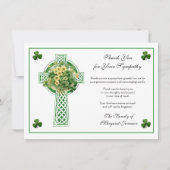 Kleeblatts Katholische Irish Celtic Cross Beileid Dankeskarte (Vorderseite)
