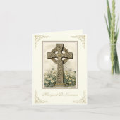 Kleeblatts Katholische Irish Celtic Cross Beileid Dankeskarte (Vorderseite)