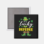 Kleeblatts Leprechaun Body Saint Patrick Ich bin e Magnet (Vorderseite/Rückseite)