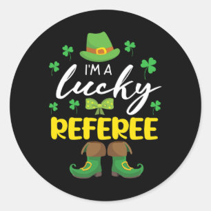 Kleeblatts Leprechaun Body Saint Patrick Ich bin e Runder Aufkleber