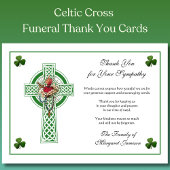 Kleeblatts Mary Irish Celtic Cross Beileid Dankeskarte