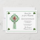 Kleeblatts Mary Irish Celtic Cross Beileid Dankeskarte (Vorderseite)