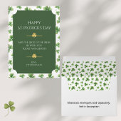 Kleeblatts mit Aquarellfarben Happy St. Patrick's Einladung