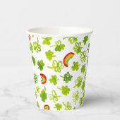 Kleeblatts Rainbows Watercolor Irland St PATRICKS Pappbecher (Links)