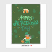 "Kleeblatts & Shenanigans: Ein St. Patrick's Day Aufkleber (Blatt)