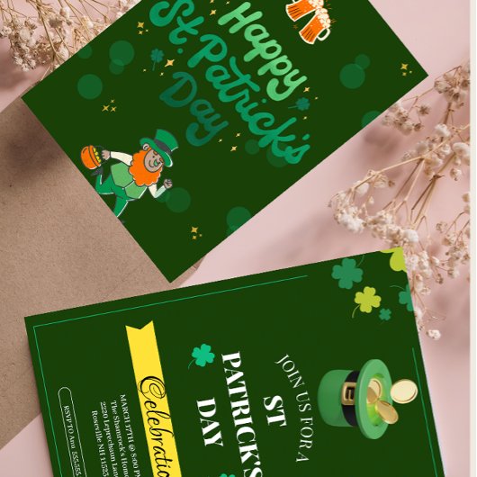 "Kleeblatts & Shenanigans: Ein St. Patrick's Day Einladung