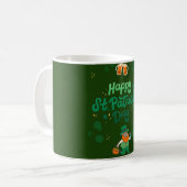 "Kleeblatts & Shenanigans: Ein St. Patrick's Day Kaffeetasse (Vorderseite Links)
