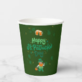 "Kleeblatts & Shenanigans: Ein St. Patrick's Day Pappbecher (Vorderseite)