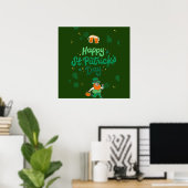 "Kleeblatts & Shenanigans: Ein St. Patrick's Day Poster (Heimbüro)