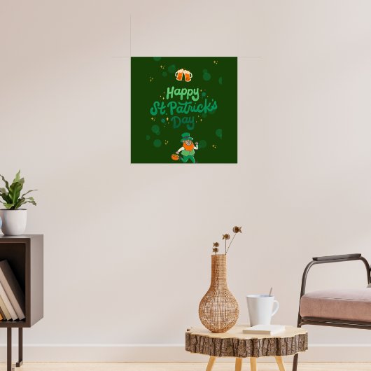 "Kleeblatts & Shenanigans: Ein St. Patrick's Day Poster (Wohnzimmer 3)