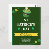 "Kleeblatts & Shenanigans: Ein St. Patrick's Day Postkarte (Vorne/Hinten)