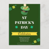 "Kleeblatts & Shenanigans: Ein St. Patrick's Day Postkarte (Vorderseite)
