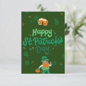 "Kleeblatts & Shenanigans: Ein St. Patrick's Day RSVP Karte (Stehend Vorderseite)
