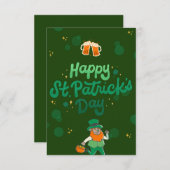 "Kleeblatts & Shenanigans: Ein St. Patrick's Day RSVP Karte (Vorne/Hinten)