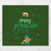 "Kleeblatts & Shenanigans: Ein St. Patrick's Day Schaumweinetikett (Einzelnes Label)