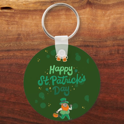 "Kleeblatts & Shenanigans: Ein St. Patrick's Day Schlüsselanhänger (Vorderseite)