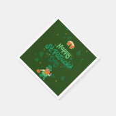 "Kleeblatts & Shenanigans: Ein St. Patrick's Day Serviette (Ecke)
