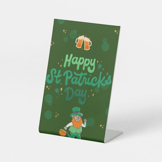 "Kleeblatts & Shenanigans: Ein St. Patrick's Day Sockelschild (Vorderseite)