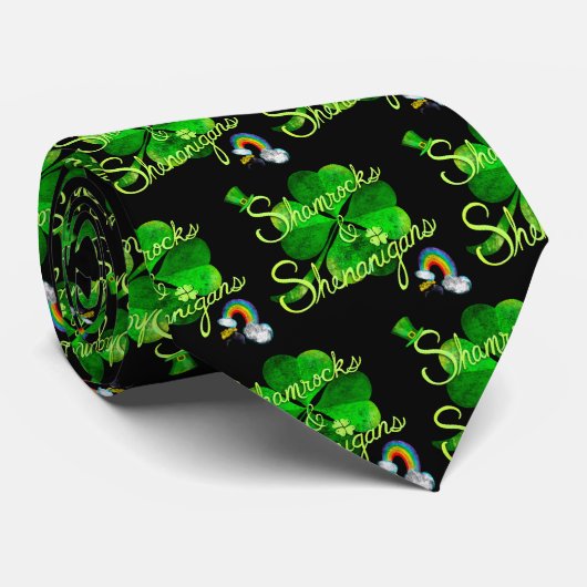 Kleeblatts & Shenanigans Neck Tie Krawatte (Gerollt)