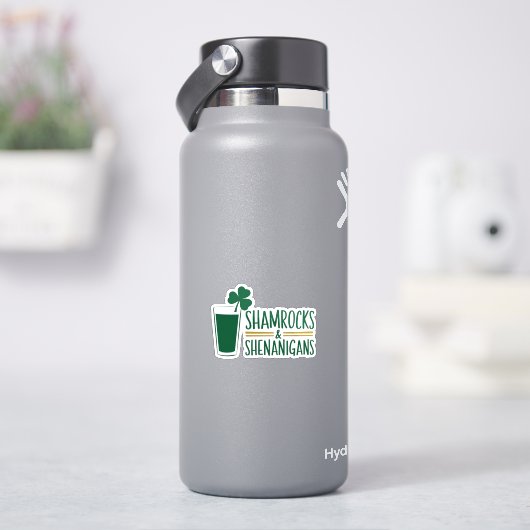 Kleeblatts & Shenanigans: St. Patrick's Day Design Aufkleber (HydroFlask)