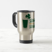 Kleeblatts & Shenanigans: St. Patrick's Day Design Reisebecher (Vorderseite Links)