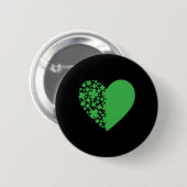 Kleeblatts St. Patricks Day Button (Vorne & Hinten)
