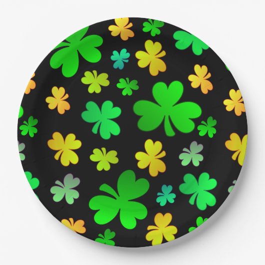 Kleeblatts St. Patrick's Day Paper Plate Pappteller (Vorderseite)
