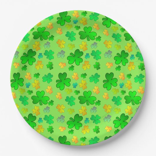 Kleeblatts St. Patrick's Day Paper Plate Pappteller (Vorderseite)