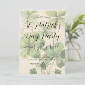 Kleeblatts St Patrick's Day Party Einladung (Stehend Vorderseite)