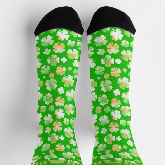 Kleeblatts St. Patrick's Day Variegated Muster Socken (Oben)