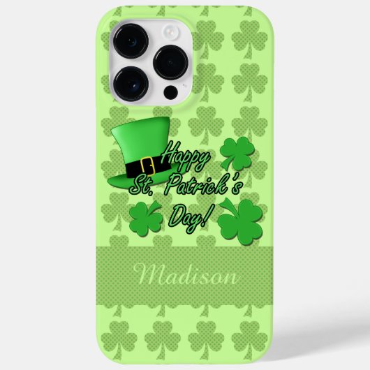 Kleeblatts St. Patricks Monogram Case-Mate iPhone Hülle (Rückseite)