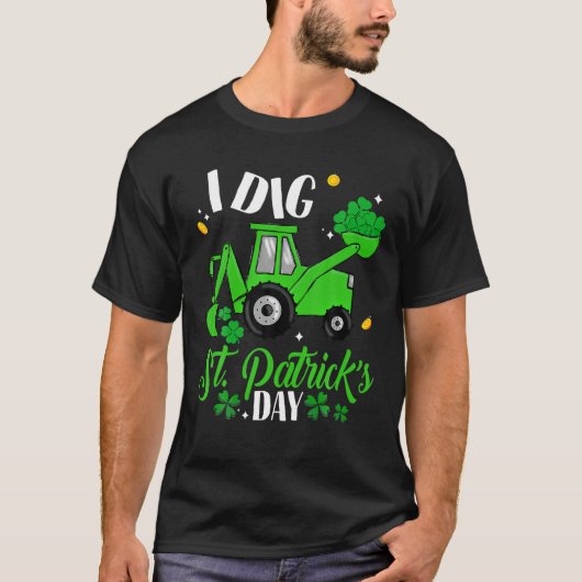Kleeblatts Traktor I Dig St Patricks Day Kleinkind T-Shirt (Vorderseite)