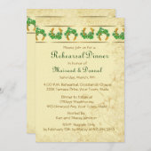 Kleeblatts und Abendessen mit irischer Probe Einladung (Vorne/Hinten)