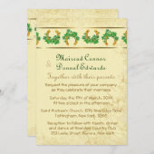 Kleeblatts und Irish Wedding Einladung (Vorne/Hinten)