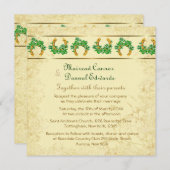 Kleeblatts und Irish Wedding Einladung (Vorne/Hinten)