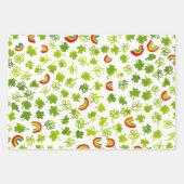 Kleeblatts und Regenbogen Irish St Patty's Geschenkpapier Set (Vorderseite 3)