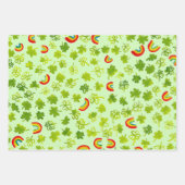 Kleeblatts und Regenbogen Irish St Patty's Geschenkpapier Set (Vorderseite 2)