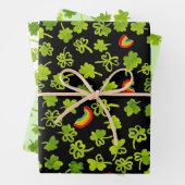 Kleeblatts und Regenbogen Irish St Patty's Geschenkpapier Set (Beispiel)
