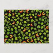 Kleeblatts und Regenbogen Irish St Patty's Postkarte (Vorderseite)