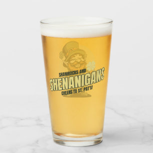 Kleeblatts und Shenanigans St. Patrick's Day Pint Glas
