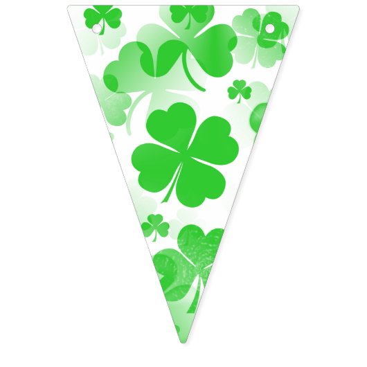 Kleeblatts VIEL GLÜCK - Nahtloses Muster 2 Wimpelkette (Dritte Fahne)